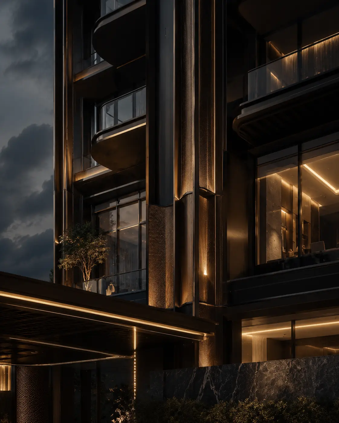 Exterior facade of Smartworld ELIE SAAB luxury residences in Sector 98 Noida with premium glass architecture and private sky residences.